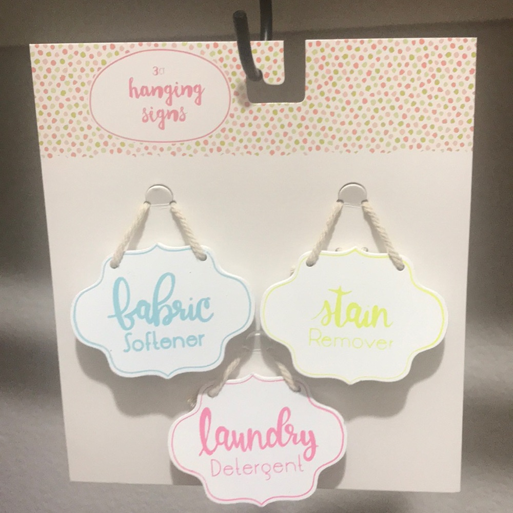Wooden Tag 🧺 Hanging Organizer Laundry Label Chalkboard Signs